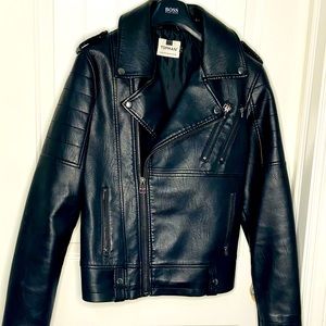 Top man leather faux jacket moto style. Size xs